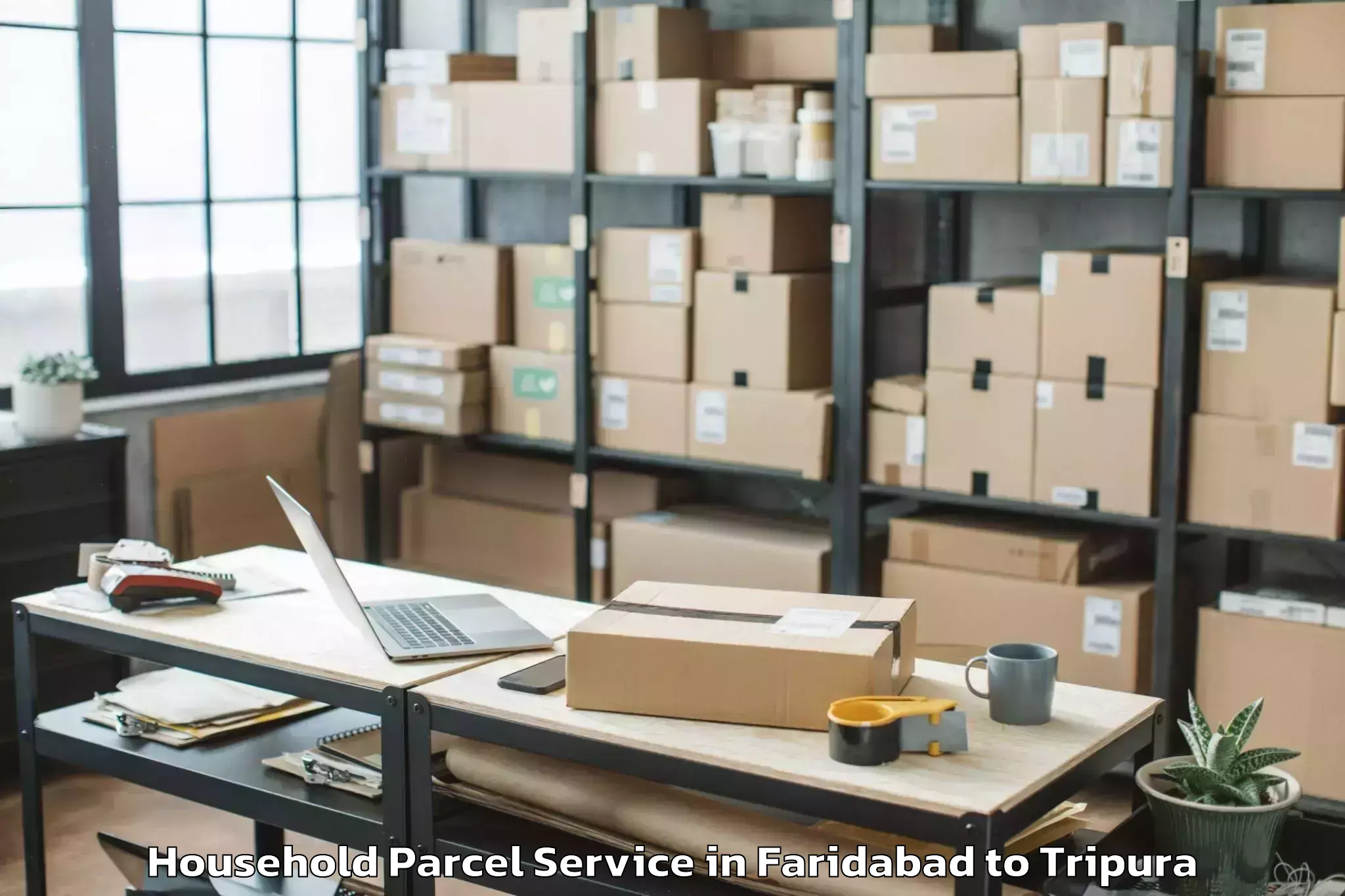 Faridabad to Teliamura Household Parcel